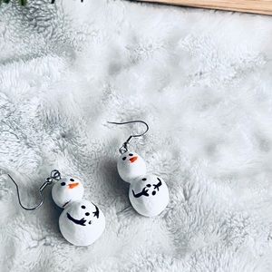 Snow man earrings